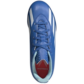 Buty piłkarskie adidas X Crazyfast.4 Tf Jr IE4067 niebieskie 2