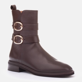 Marco Shoes Botki Louise brązowe 1