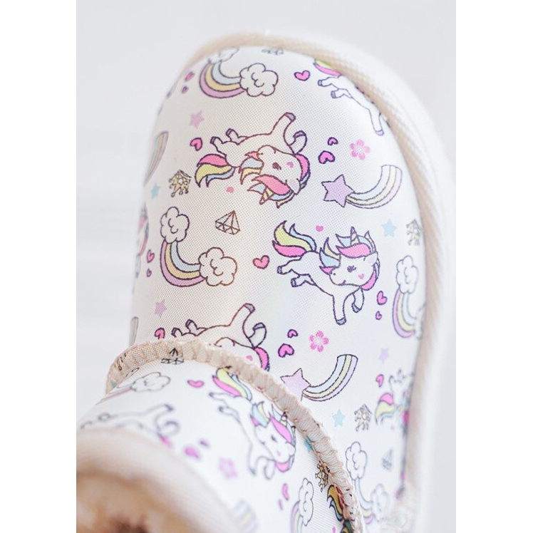 Botki Śniegowce Dziecięce Wzorzyste Beżowe Elenet beżowy 1