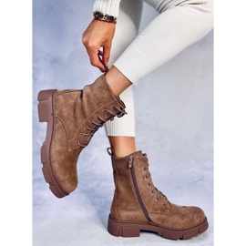 Workery sznurowane Turner Khaki brązowe 2