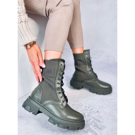 Workery z elastyczną cholewką Calling Green zielone 2