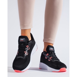 Sportowe buty na platformie DK czarne różowe 3