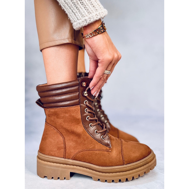 Workery damskie Gaba Camel brązowe 2