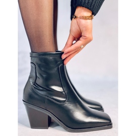 Botki na obcasie Arya Black czarne 2