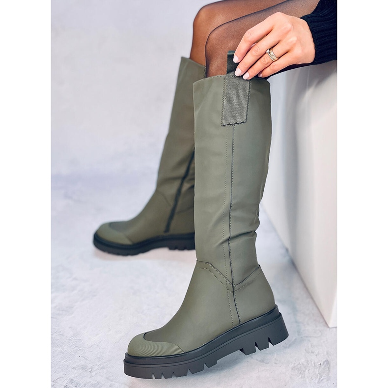 Oficerki damskie Gibbs Army Green zielone 1