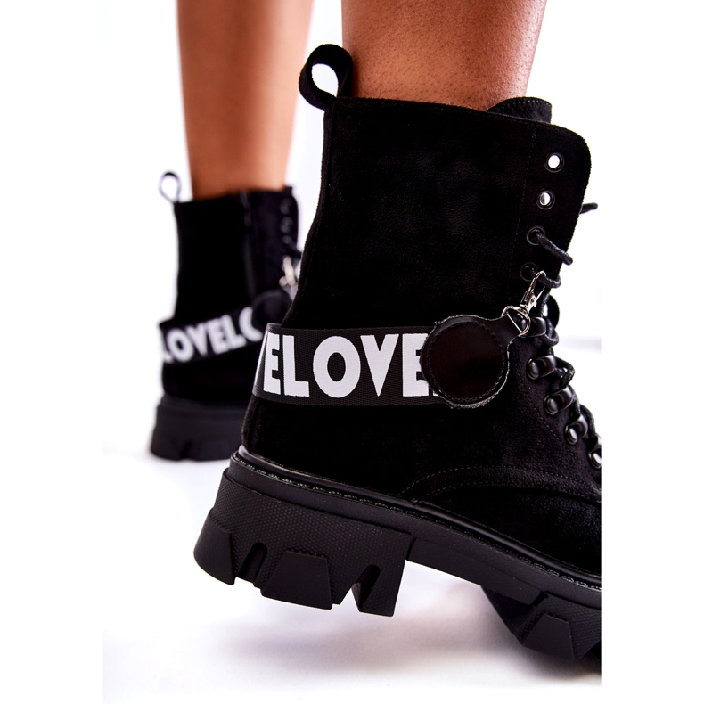 Seastar Zamszowe Wysokie Botki Z Ociepleniem Czarne 4