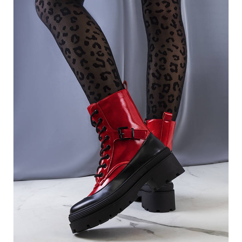 PA1 Czerwone traperki Norra czarne 1