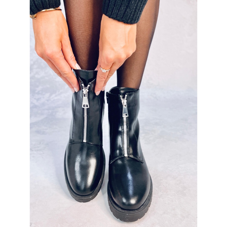 Botki damskie Aslang Black czarne 1