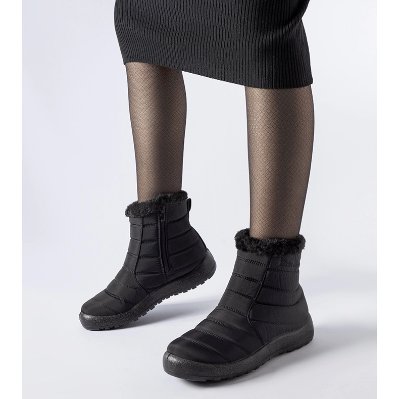 Czarne ocieplane śniegowce Valparaiso Water Resistant 1