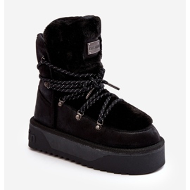 Wegańskie Śniegowce Na Platformie Wodoodporne D.Franklin DFSH371008 Czarne 2