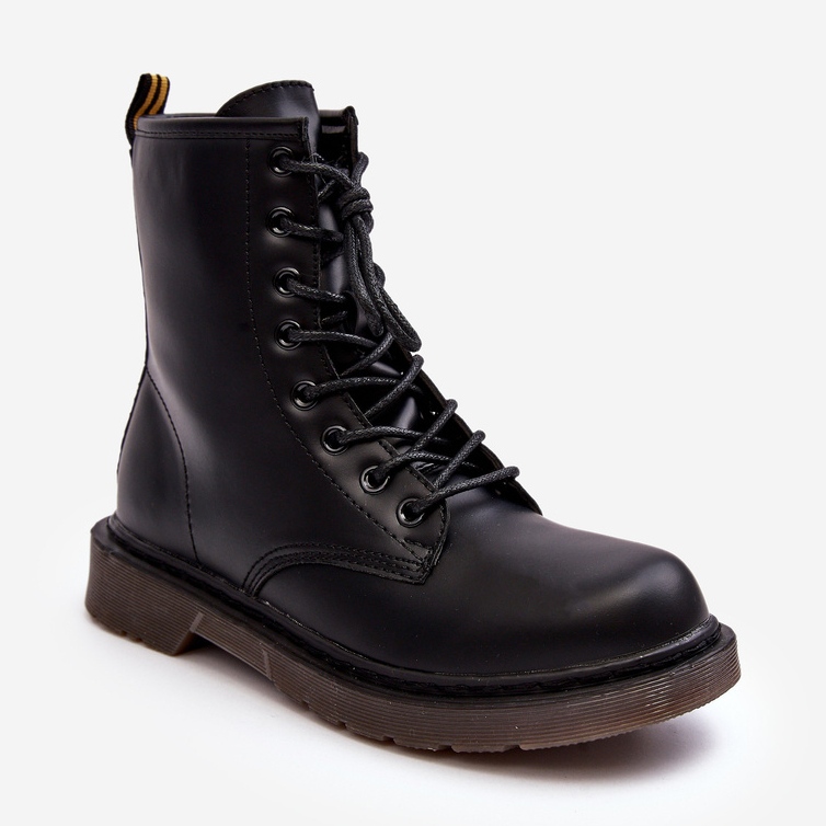 Damskie Botki Trapery Z Suwakiem Czarne Mibrasa 1