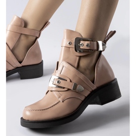 Różowe botki z wycięciami Sperone 1