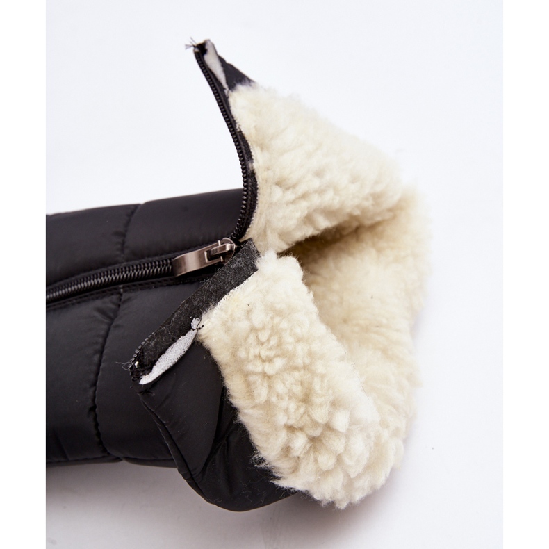 Damskie Ocieplane Śniegowce Progress PROGJ-22-136 Czarne 2