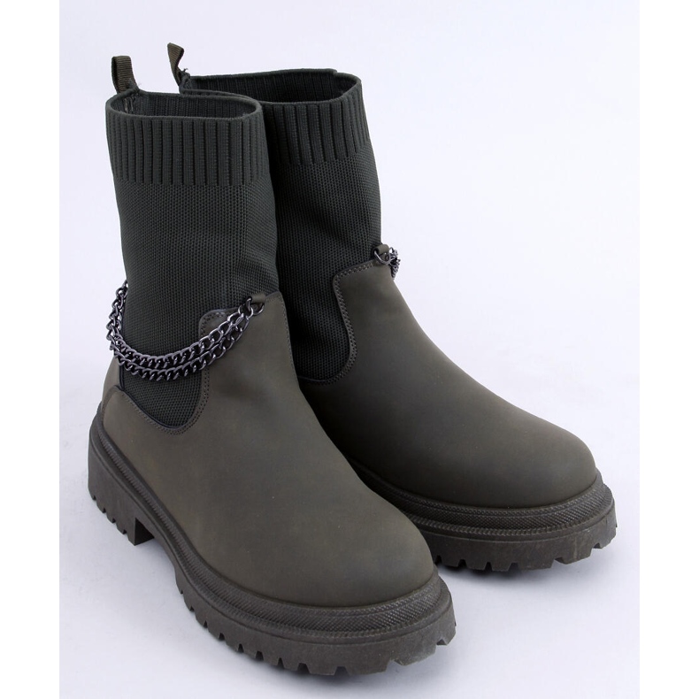 Botki z elastyczną cholewką Jesse Blackish Green zielone 2