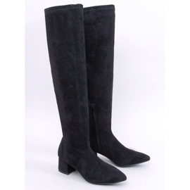 Muszkieterki na niskim obcasie Diondre Black czarne 1