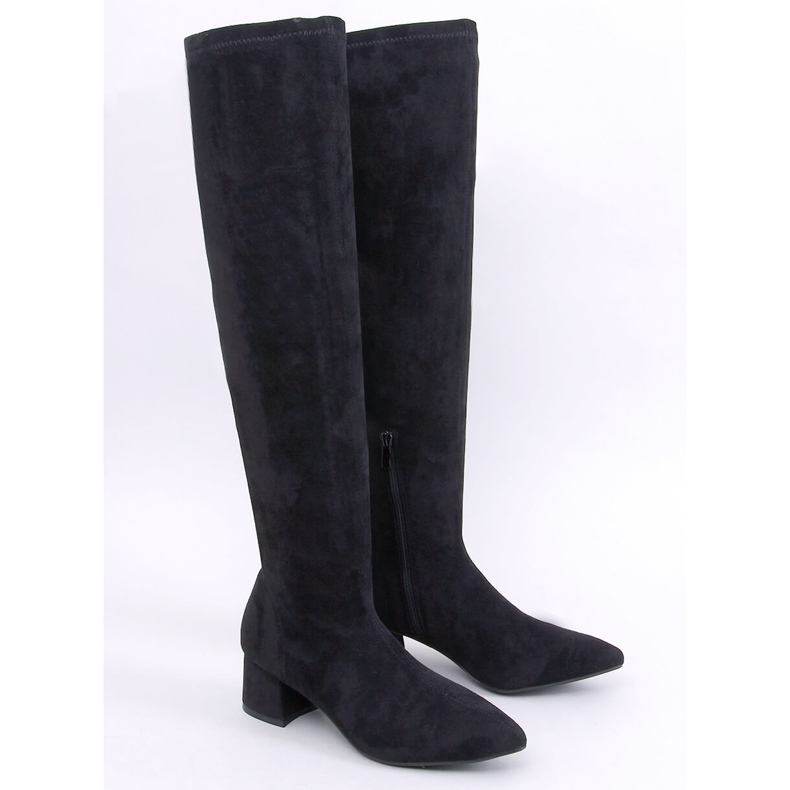 Muszkieterki na niskim obcasie Diondre Black czarne 1