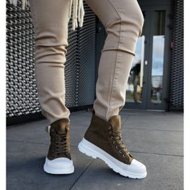 Zielone trampki na wysokiej platformie Jose 1