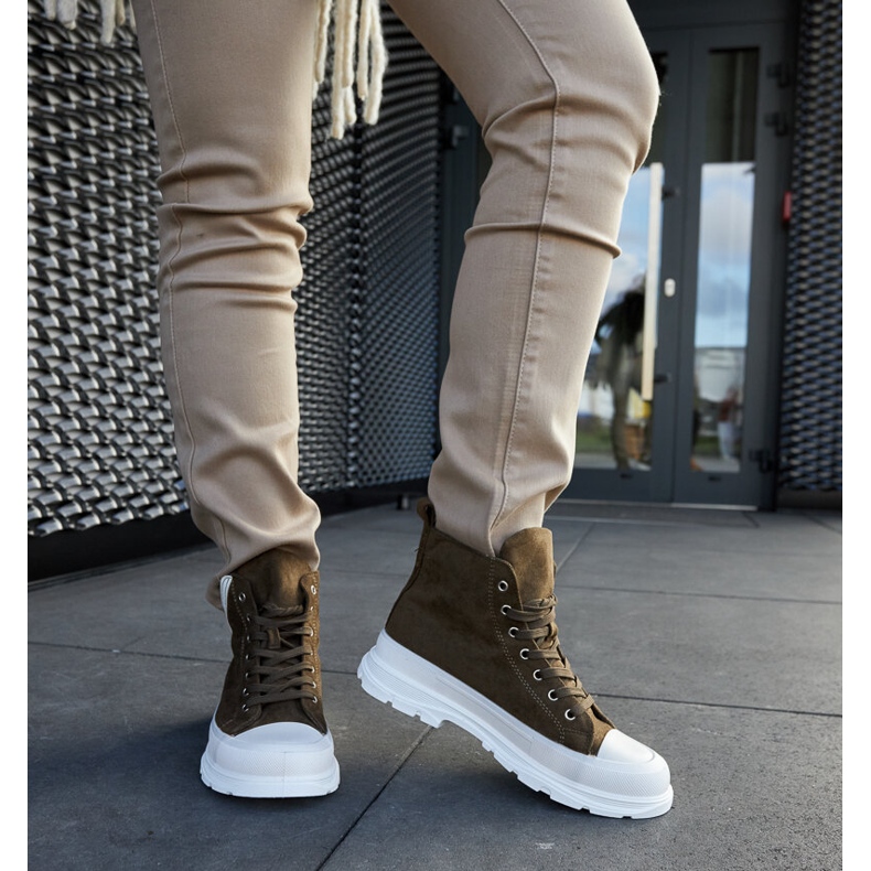 Zielone trampki na wysokiej platformie Jose 1