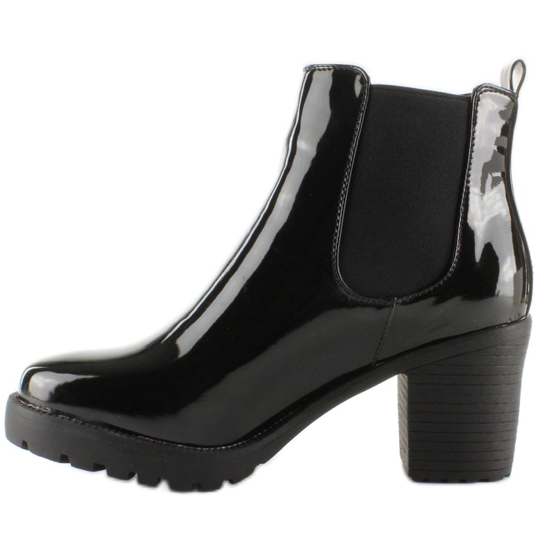 Lakierowane vagabondy sztyblety KA-782P-3 Black czarne 1