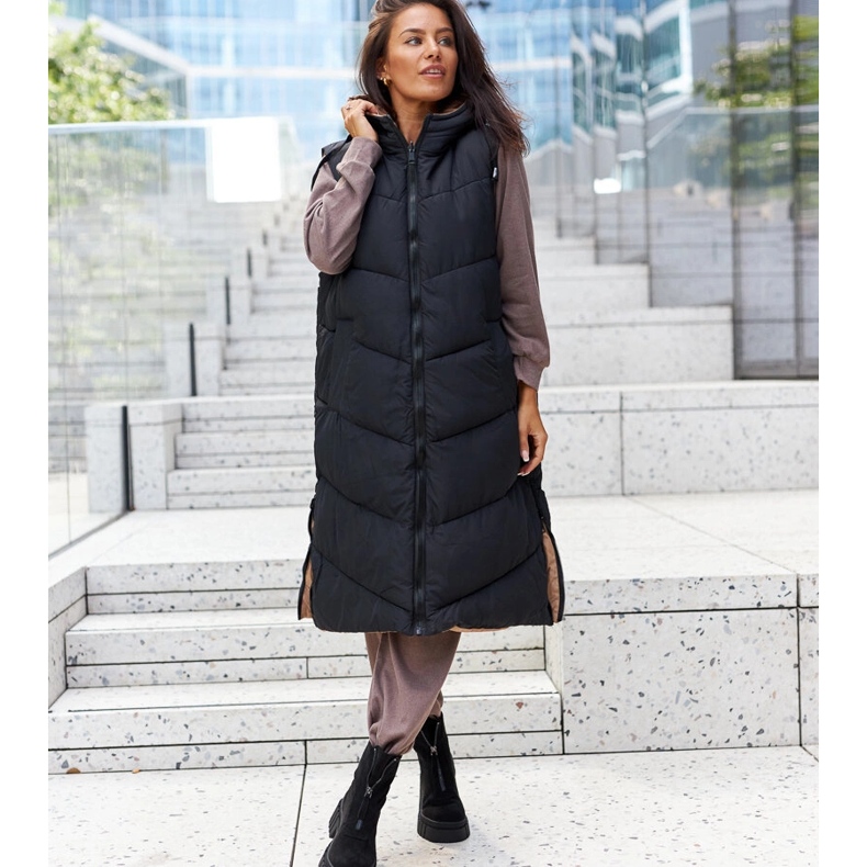 Czarne ocieplane botki na zamek Azzurra 1