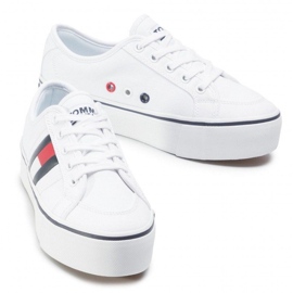 Tommy Hilfiger Buty Tommy Jeans Flatform Flag Sneaker EN0EN00944-YBR białe 2