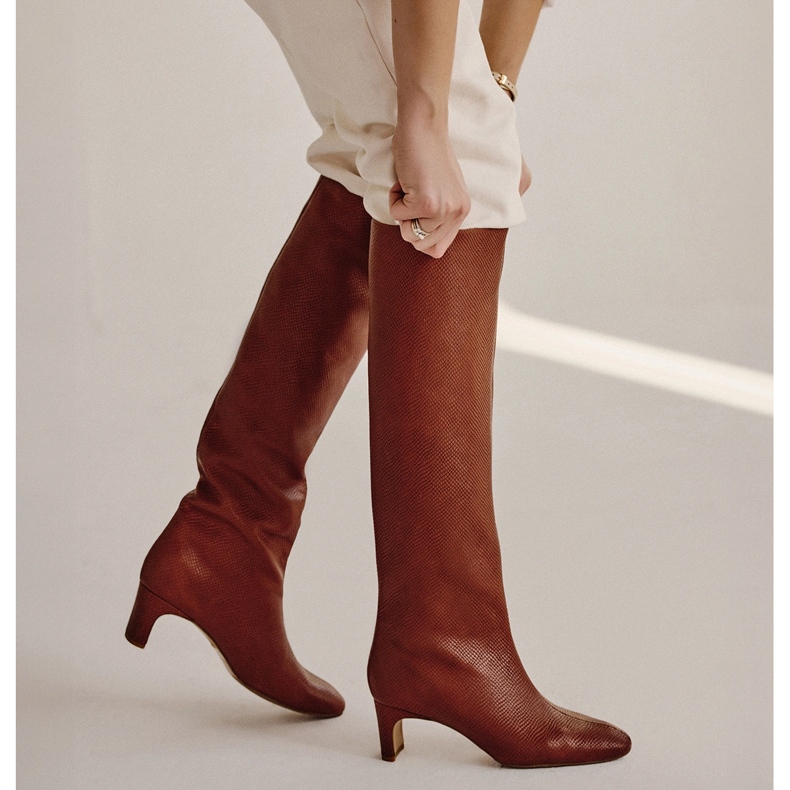 Marco Shoes Kozaki Cleo Standard brązowe 1