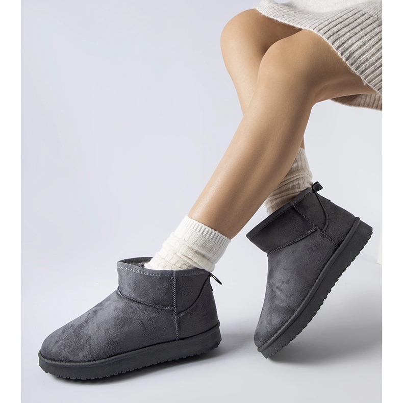 Szare ocieplane krótkie śniegowce Guglielma 1