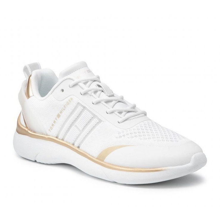 Buty Tommy Hilfiger Knitted Light Sneaker W FW0FW05791-YBR białe 1
