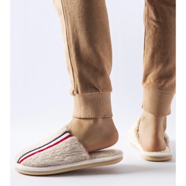 Beżowe kapcie beżowy 1