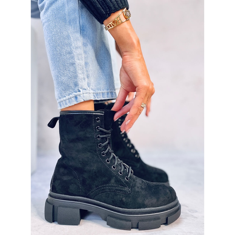 Workery zamszowe Dazy Black czarne 1