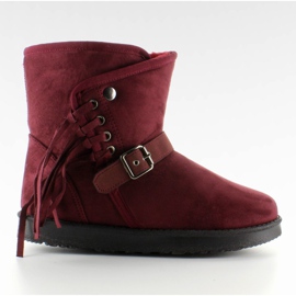 Emusy Damskie Z Frędzlami K1661504 Burdeos czerwone 1