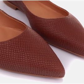 Marco Shoes Subtelne balerinki brązowe 2