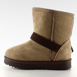 Dziecięce Emuski Z Frędzlami K1647404 Taupe beżowy 2