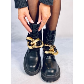 Botki glany sznurowane Barkley Black czarne 1