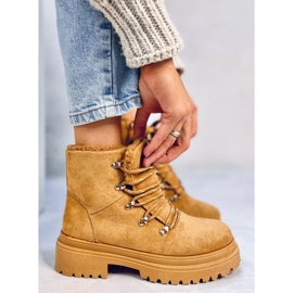 Botki traperki Winton Camel brązowe 1