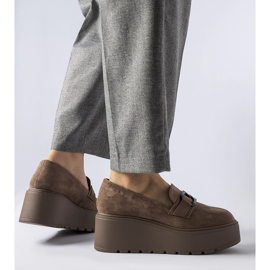 Brązowe mokasyny na platformie Medical 1