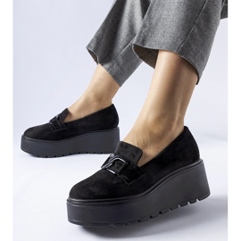 Czarne mokasyny na platformie Medical 1