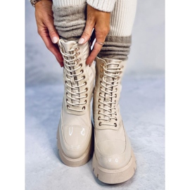 Botki sznurowane Merced Beige beżowy 1