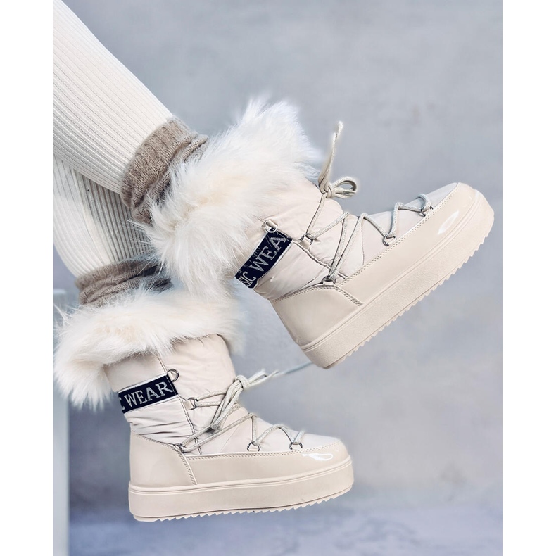 Śniegowce z futrem Kendals Beige beżowy 2