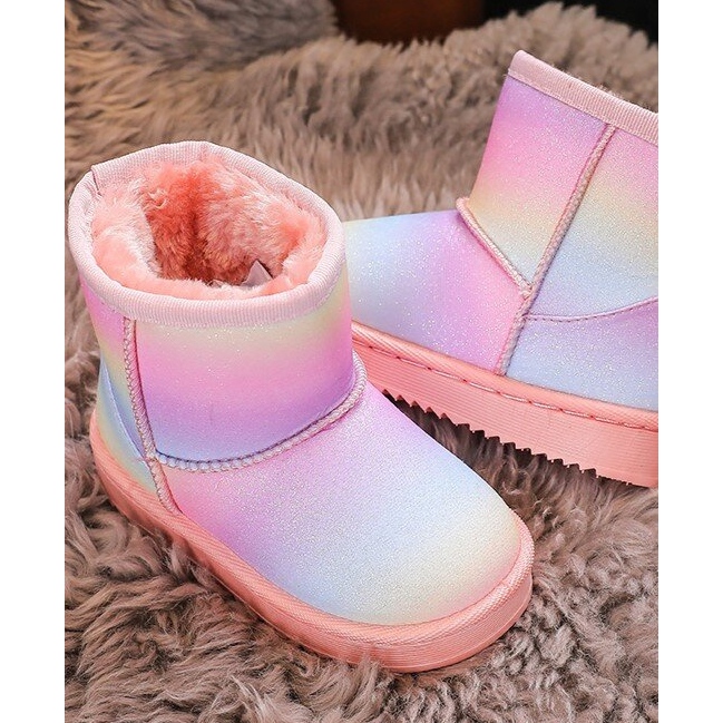 Dziecięce Ocieplane Botki Śniegowce Multikolor Gooby wielokolorowe 1