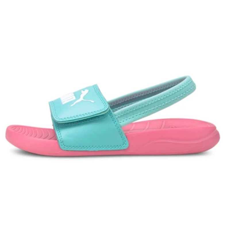 Sandały dla dzieci Puma Popcat 20 Backstrap Ac różowe 380555 08 niebieskie 1