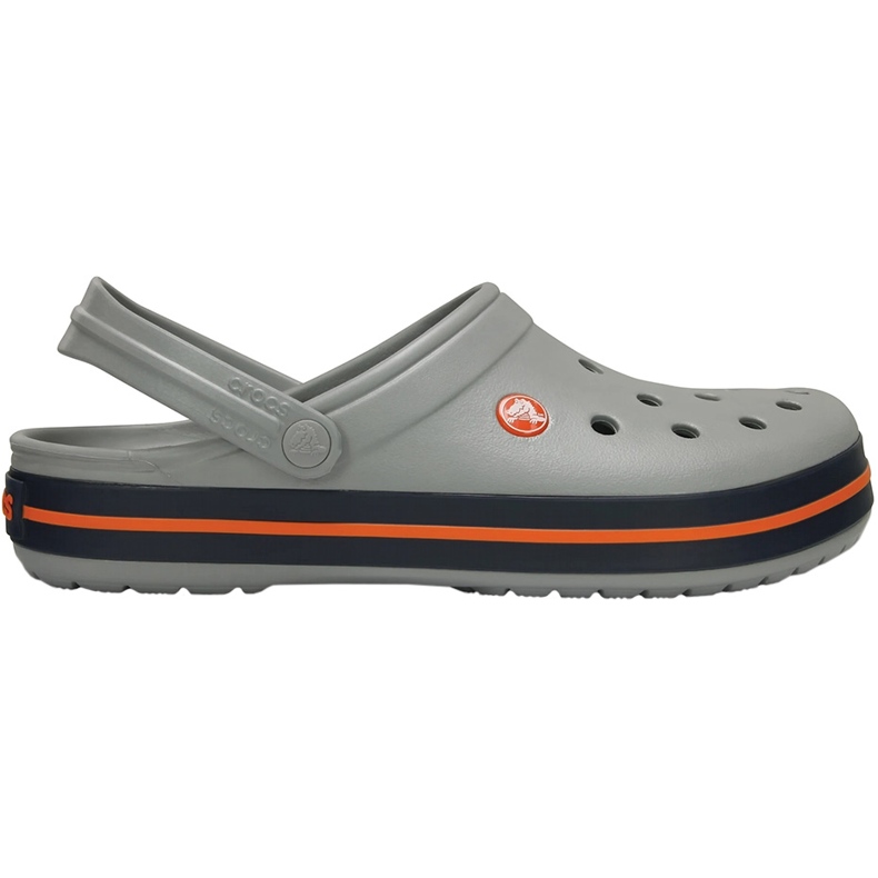 Chodaki męskie Crocs Crocband Clog szaro-pomarańczowe 11016 01U szare 1