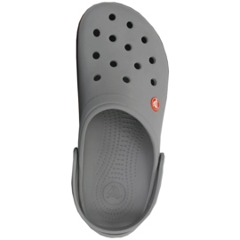 Chodaki męskie Crocs Crocband Clog szaro-pomarańczowe 11016 01U szare 2