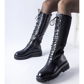 Czarne wysokie ocieplane kozaki Geronimo 1