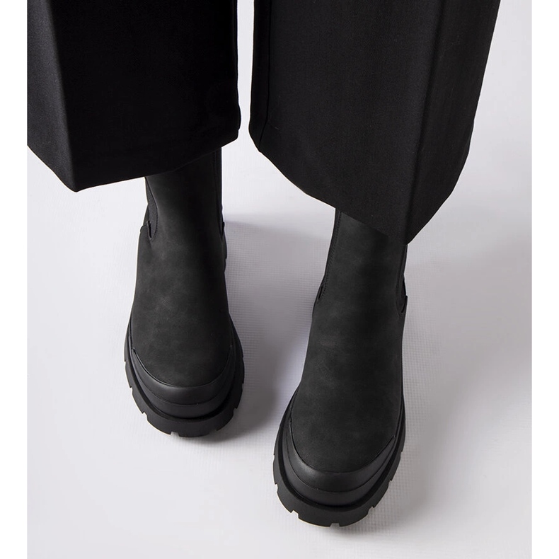 Czarne wsuwane botki Big Star MM274319 1