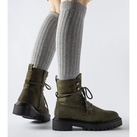 Zielone płaskie trapery z protektorem Brattle 1