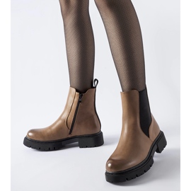 Brązowe ocieplane botki Piedalue 1