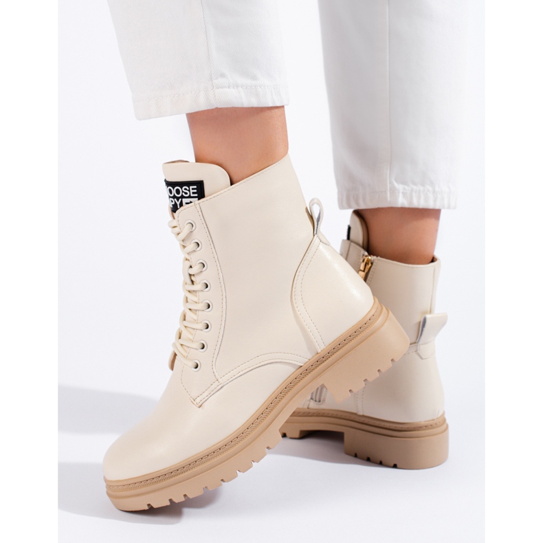 W. Potocki Beżowe workery damskie Potocki beżowy 2