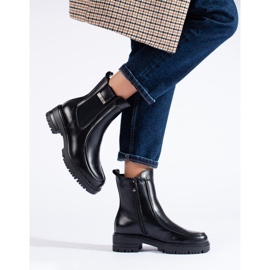 W. Potocki Czarne botki damskie sztyblety Potocki 2