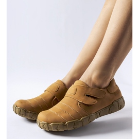 Brązowe półbuty na rzep Frencham 1